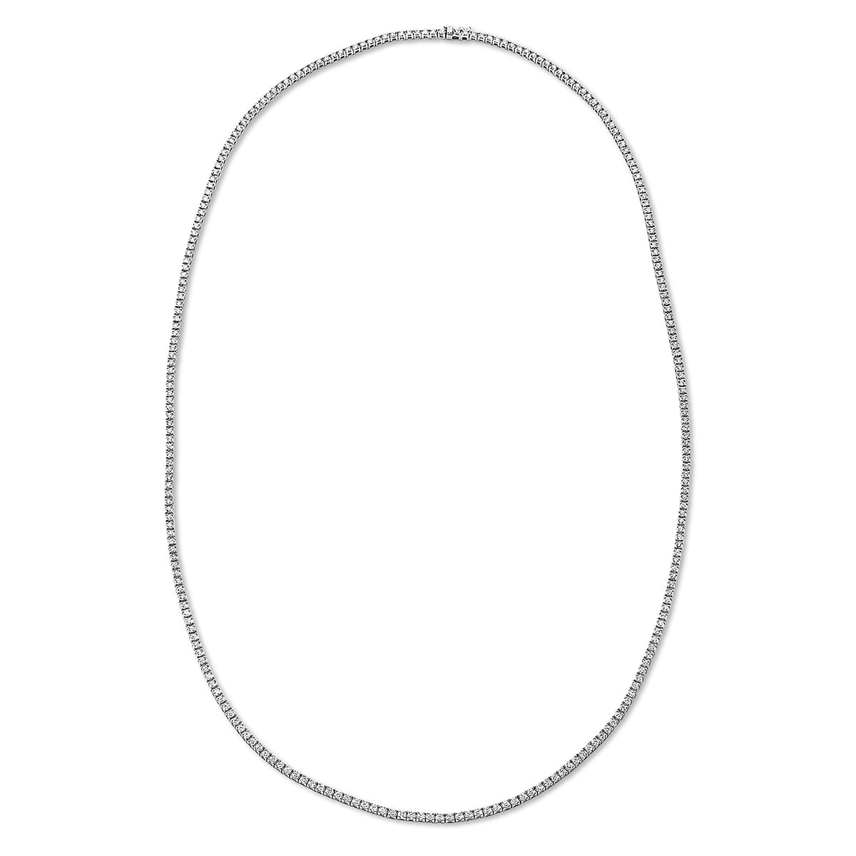 diamond full cut tennis necklace necklace in white gold