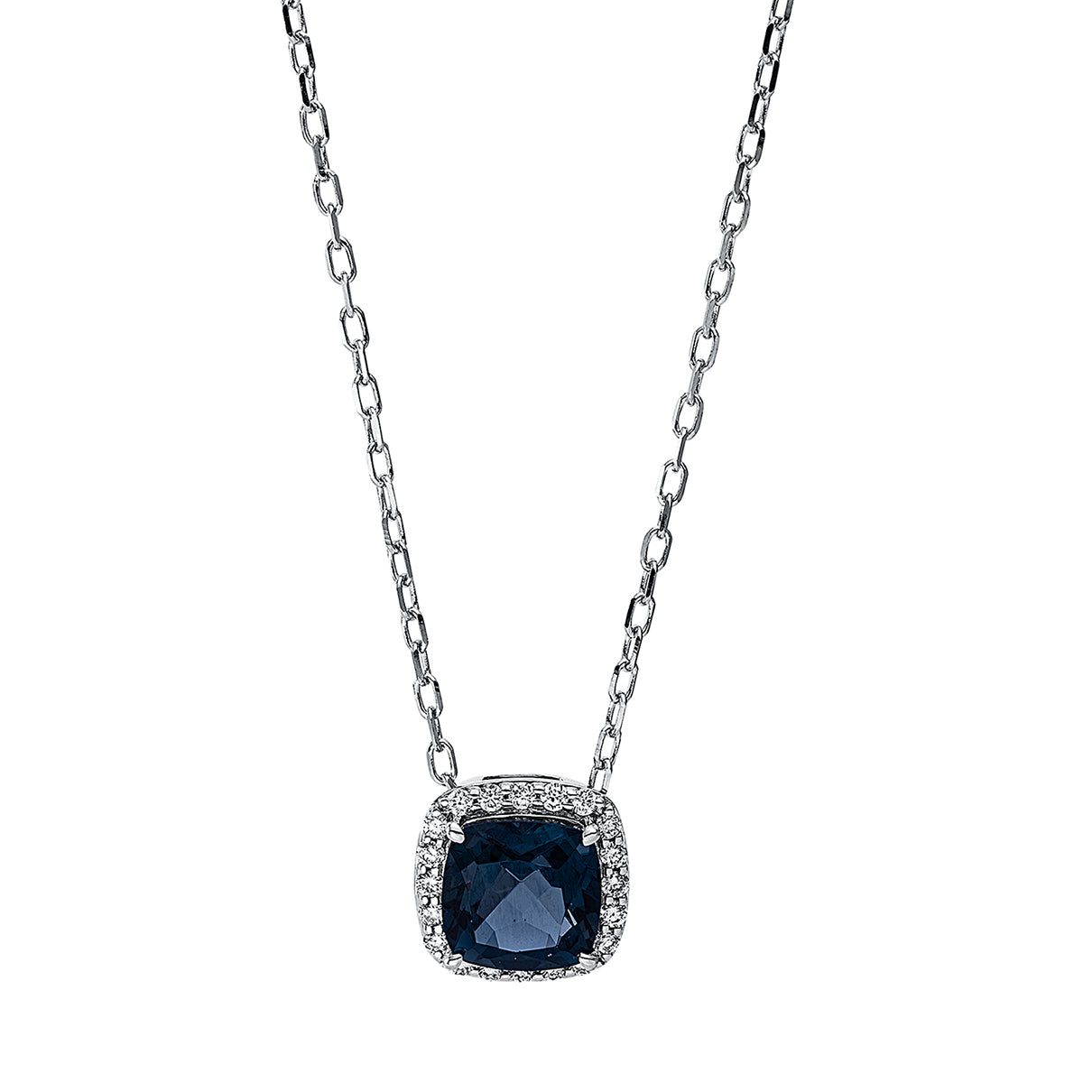 diamond full cut topaz colored stone fashion necklace in white gold