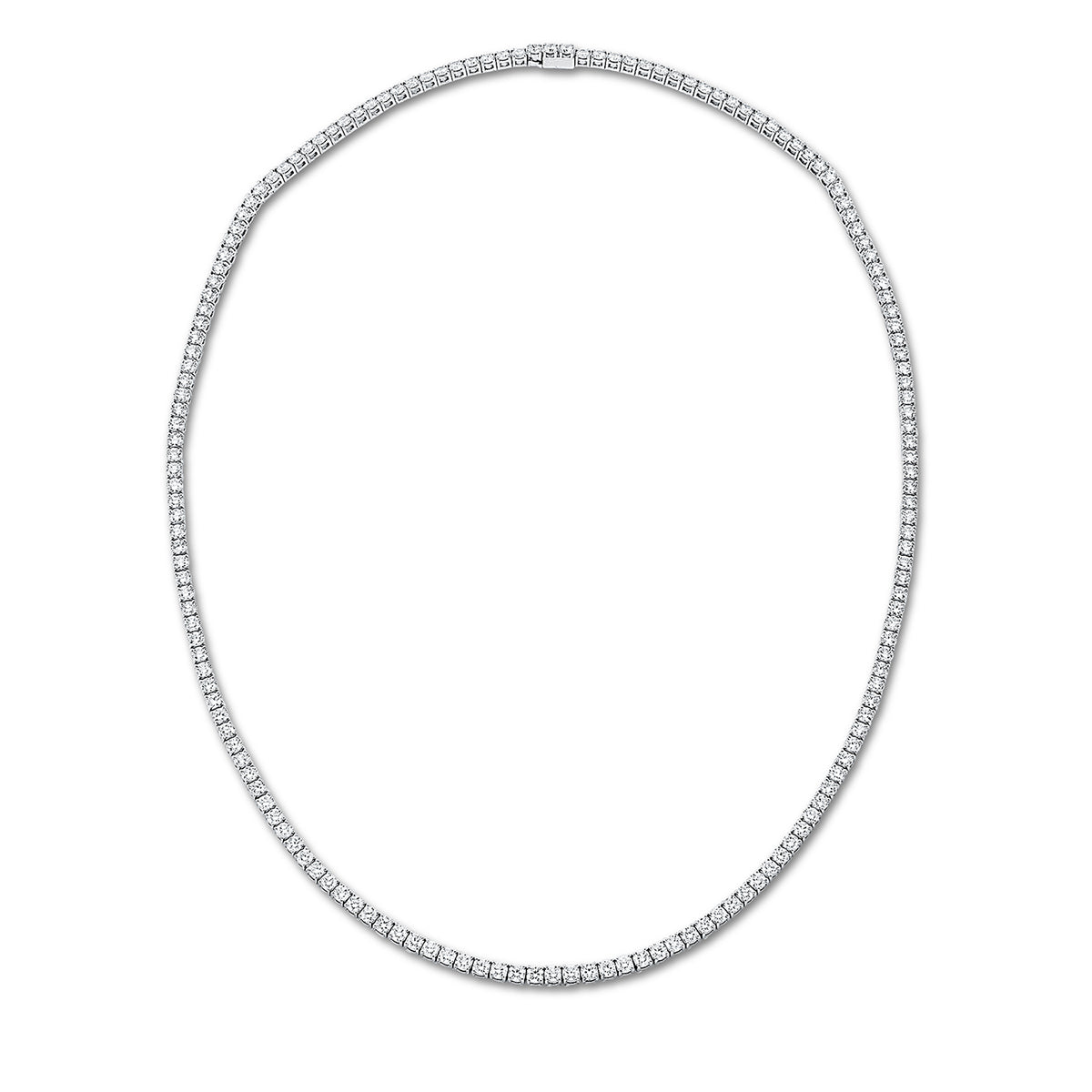 diamond full cut tennis necklace necklace in white gold