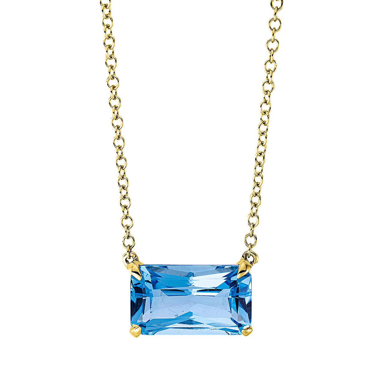 colored stone fashion necklace - 4K847