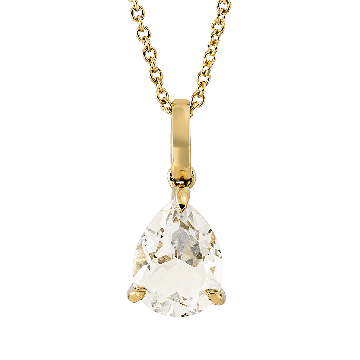 colored stone fashion necklace - 4L062