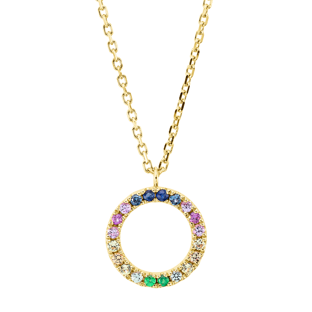 rainbow & multicolor necklace - 4M042