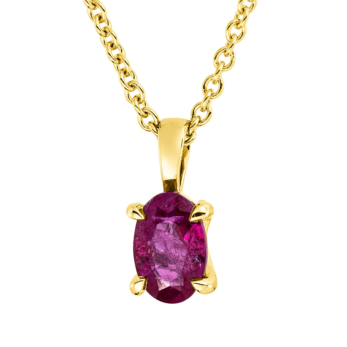 colored stone classic necklace - 4N851