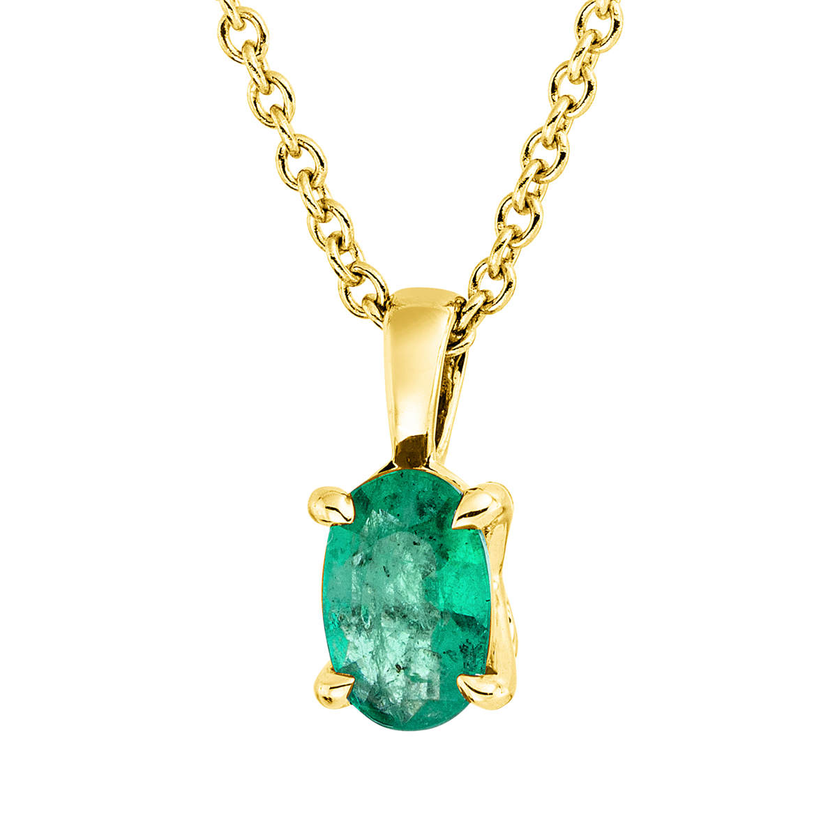colored stone classic necklace - 4N854