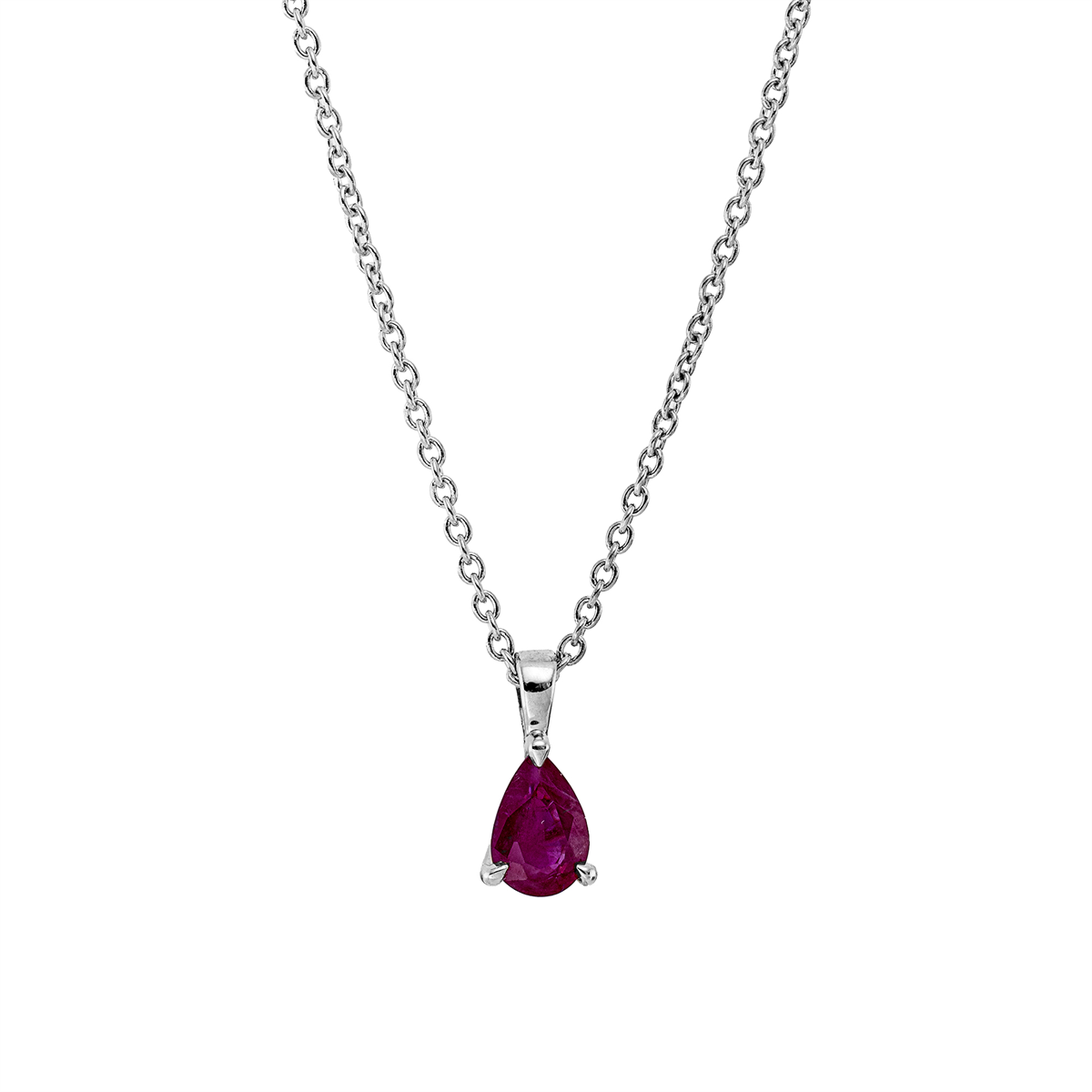 colored stone classic necklace - 4N855