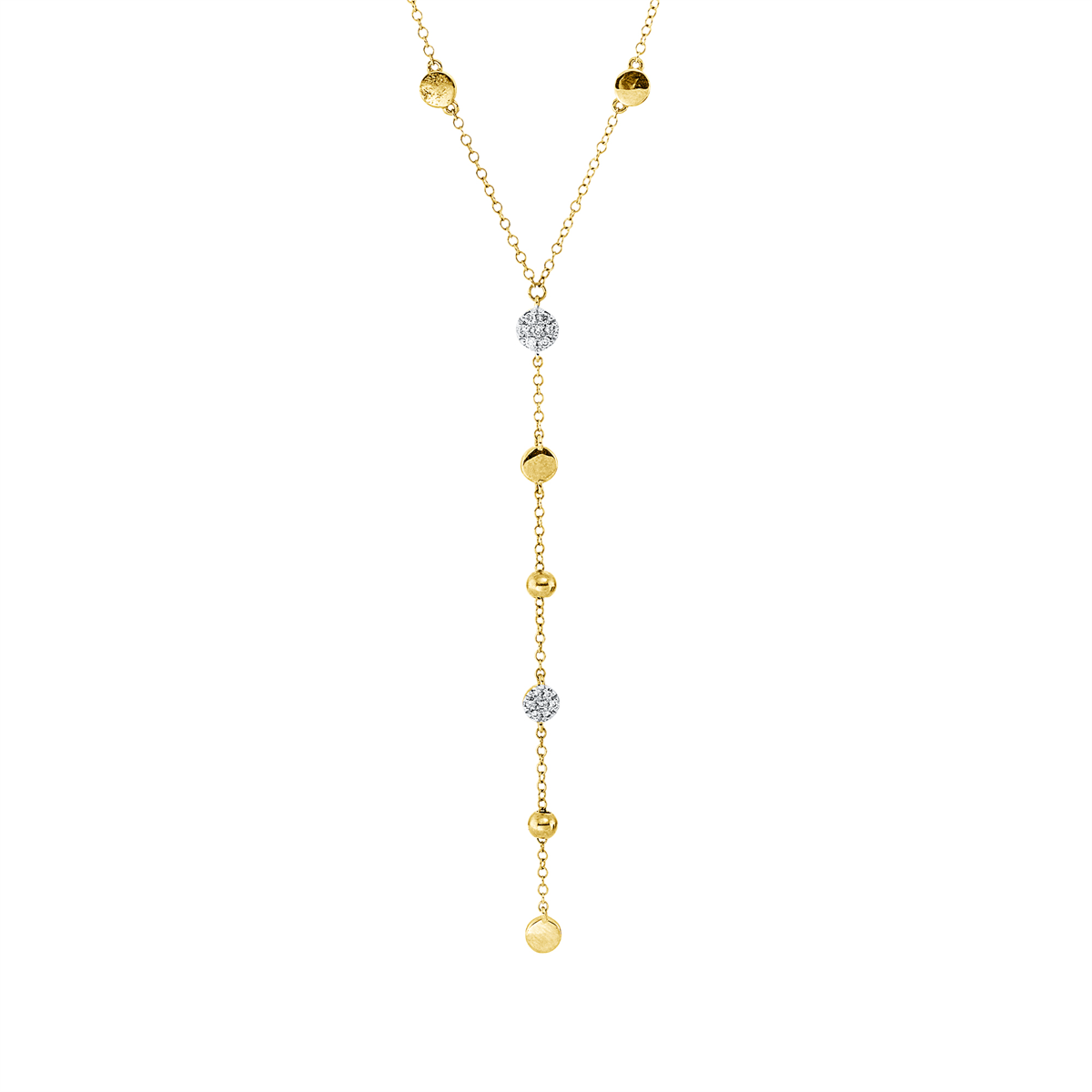 diamond full cut modern woman necklace in yellow gold