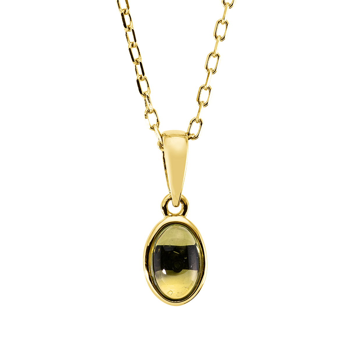 mode ketting met gekleurde stenen - 4O254