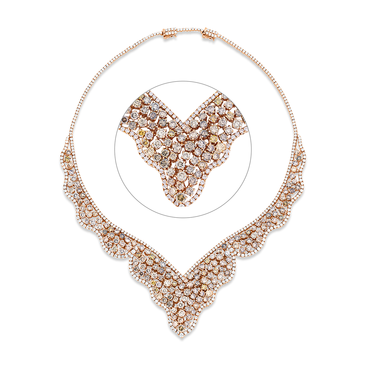 fancy colored diamond necklace - 4O467