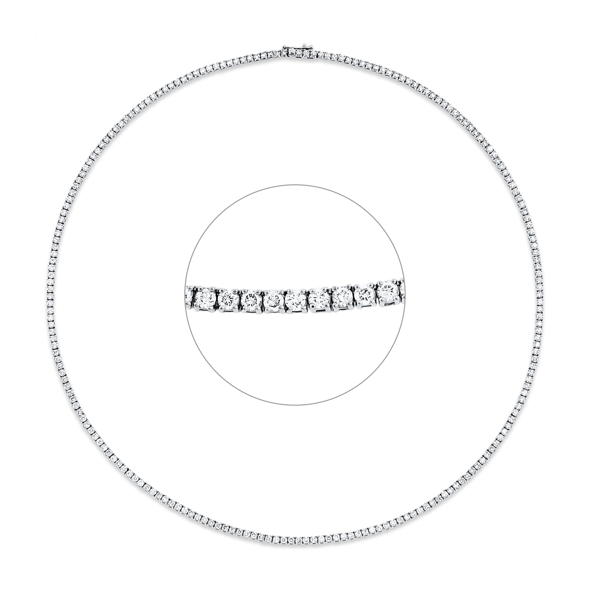 tennis bracelet necklace - 4O856