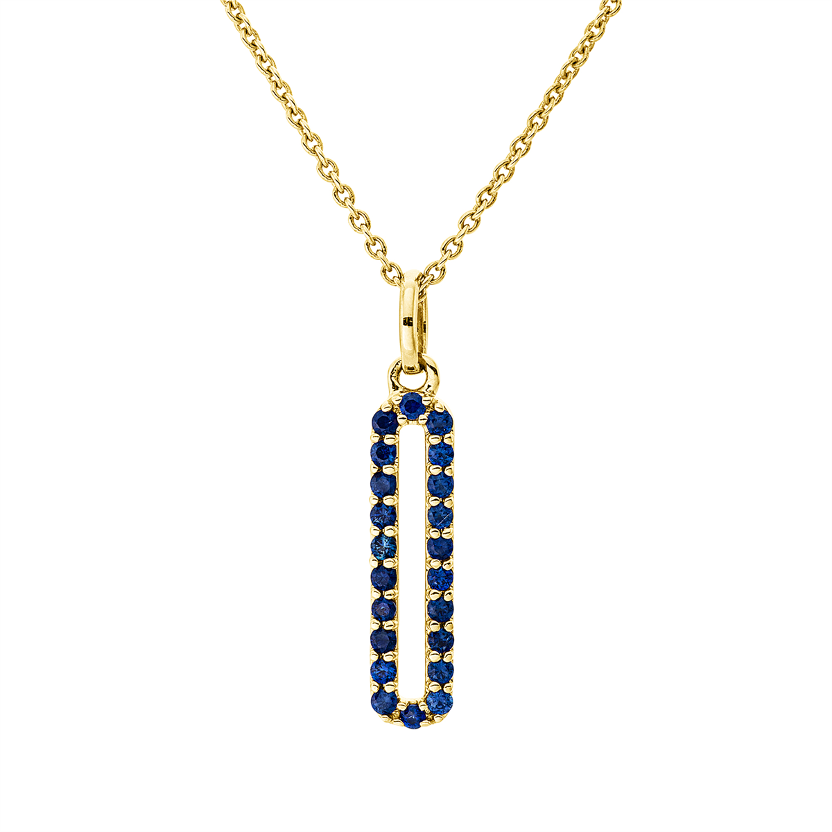 colored stone classic necklace - 4P054