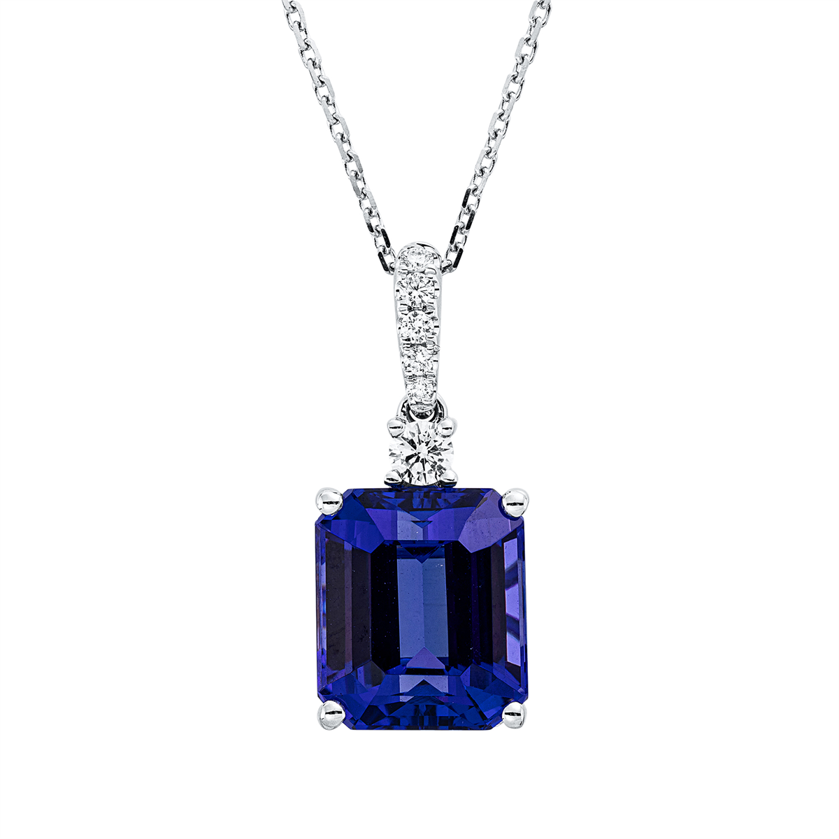 colored stone classic necklace - 4P188