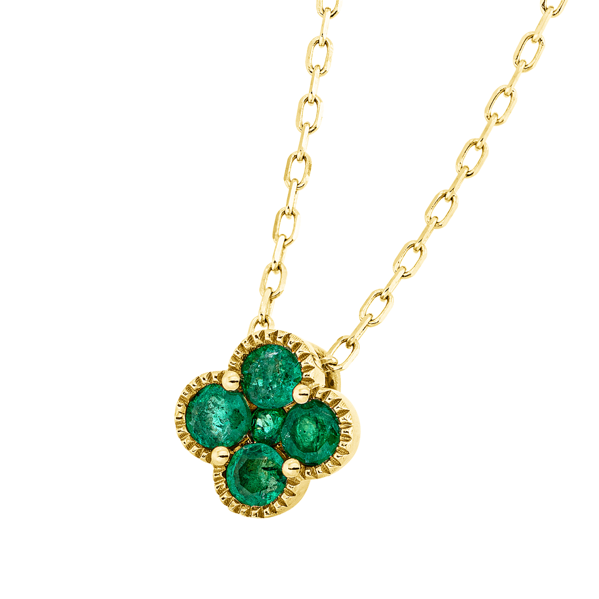 colored stone classic necklace - 4P415