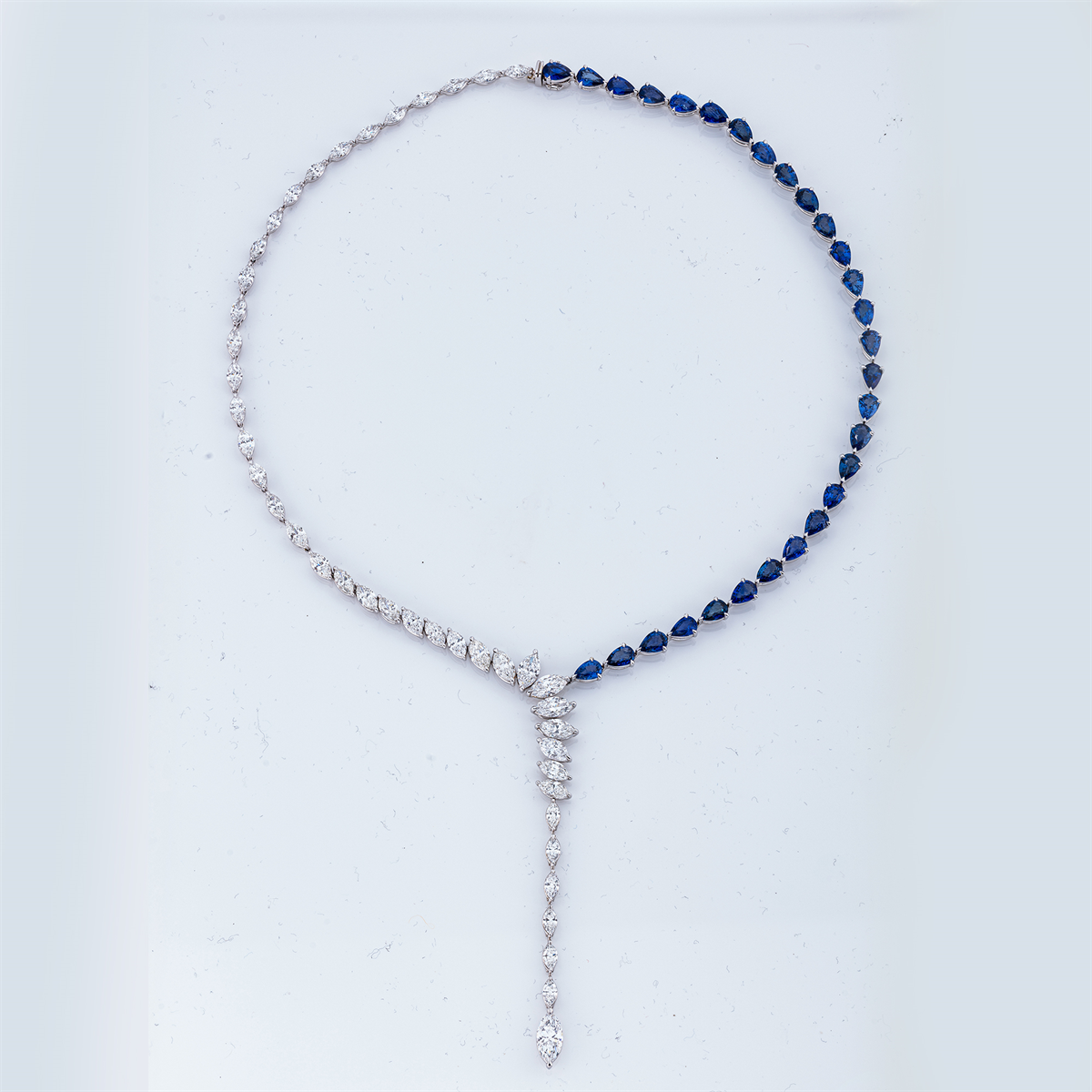 colored stone classic necklace - 4P718