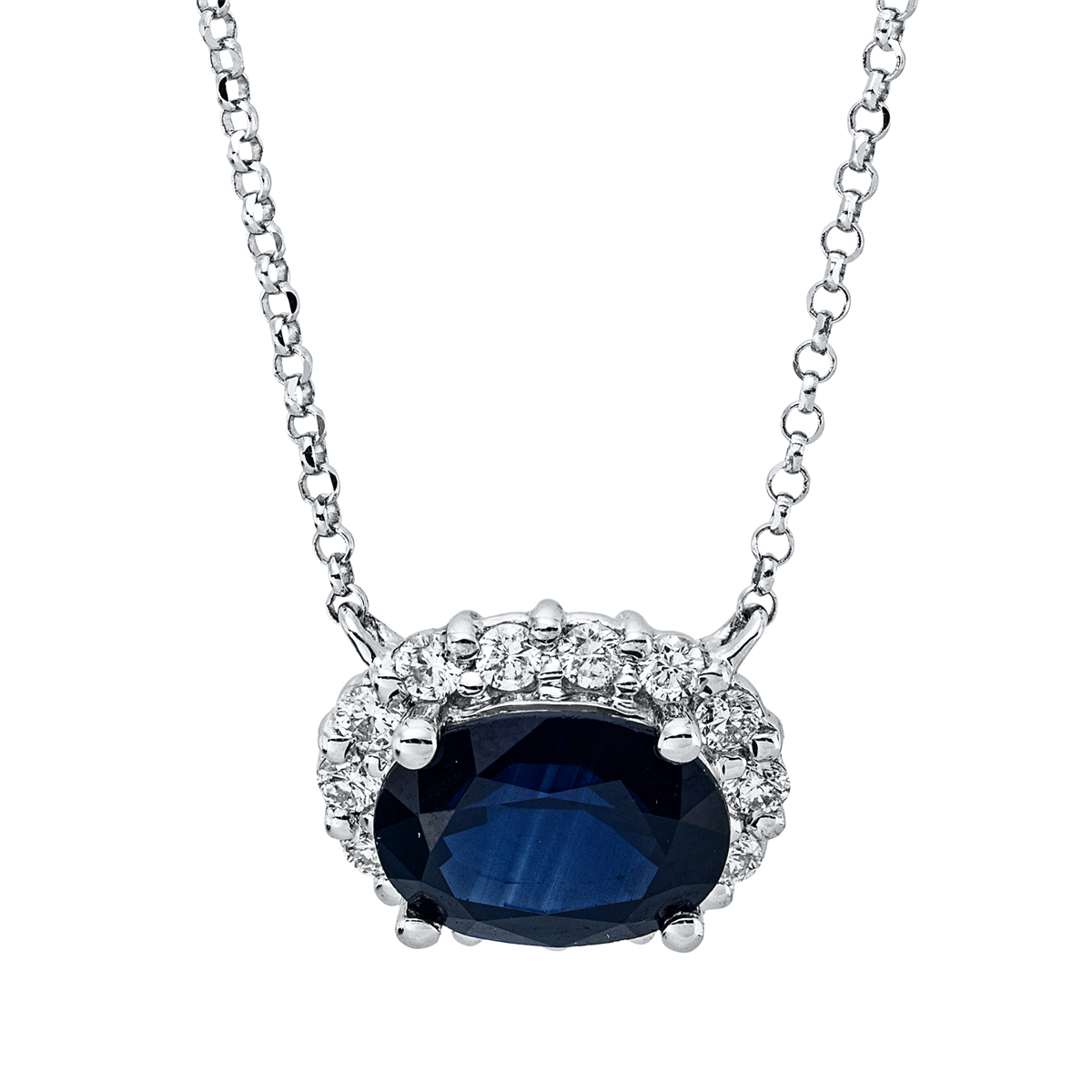 colored stone classic necklace - 4P751