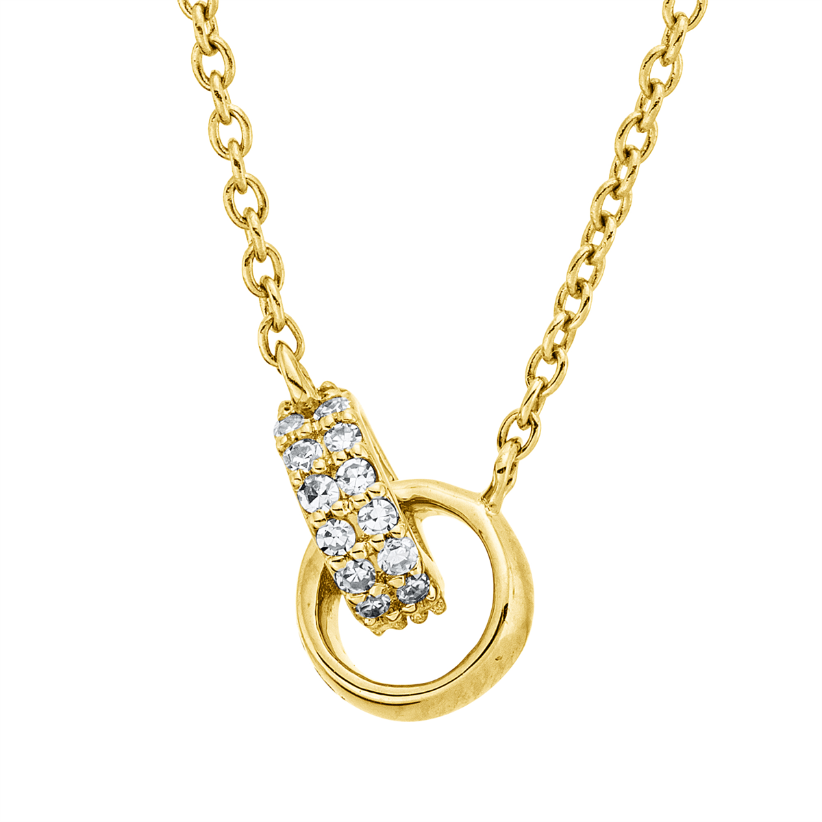 diamond single cut modern woman necklace in yellow gold