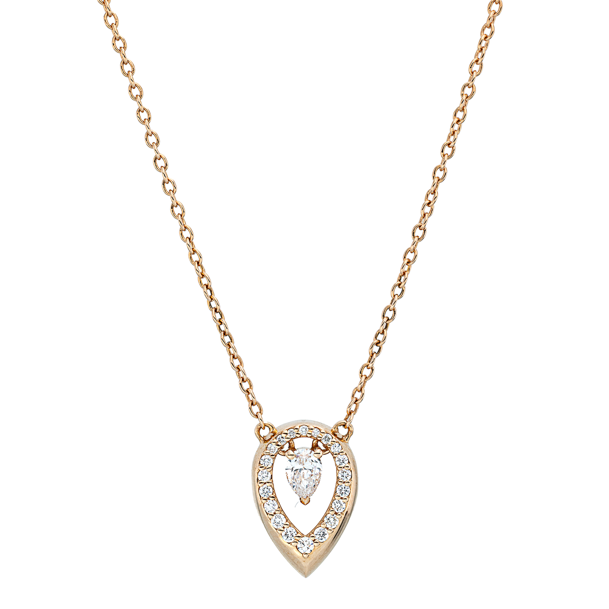 solitaire with accent stones necklace - 4P945