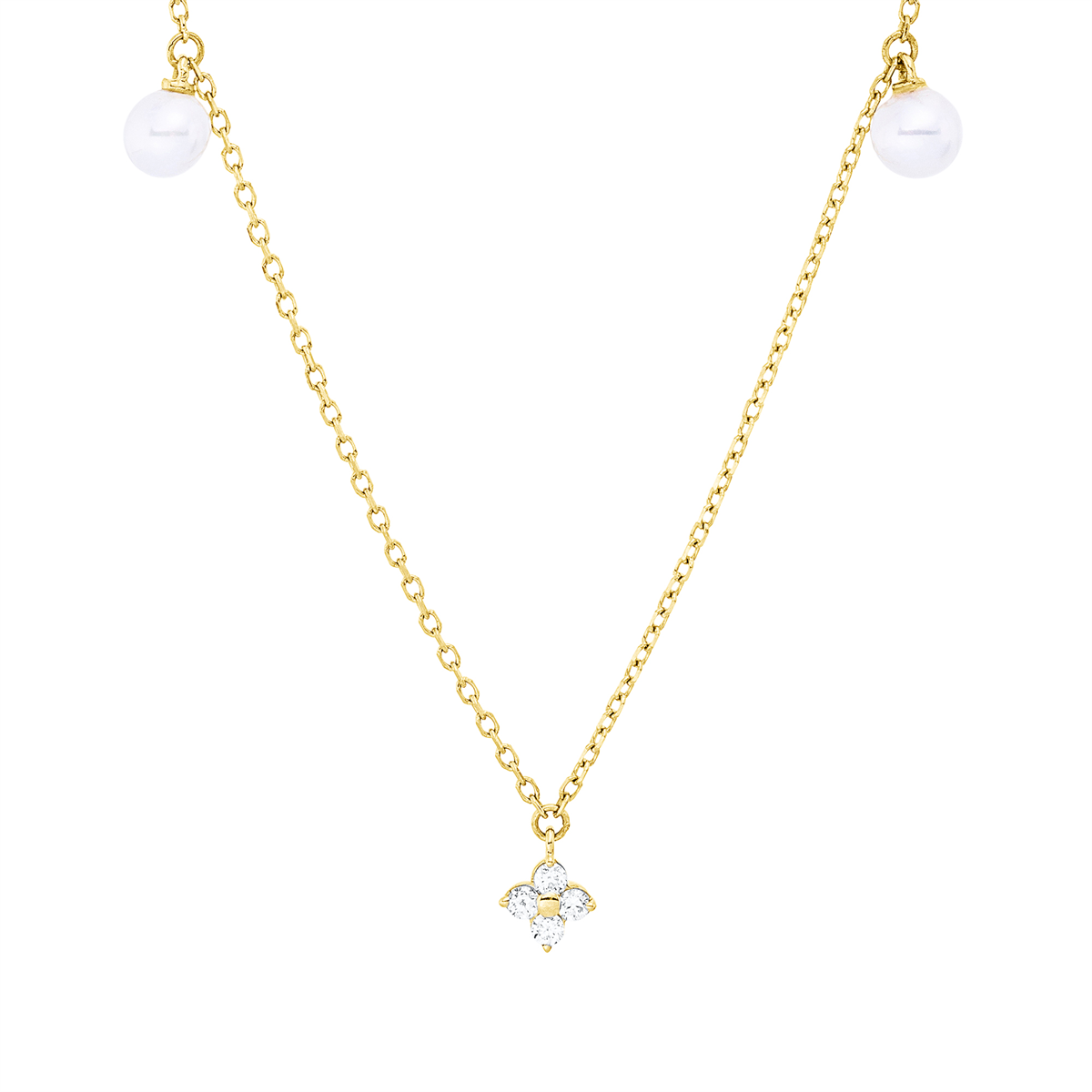 diamond full cut modern woman necklace in yellow gold