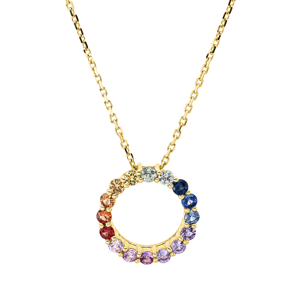 rainbow & multicolor necklace - 4Q384