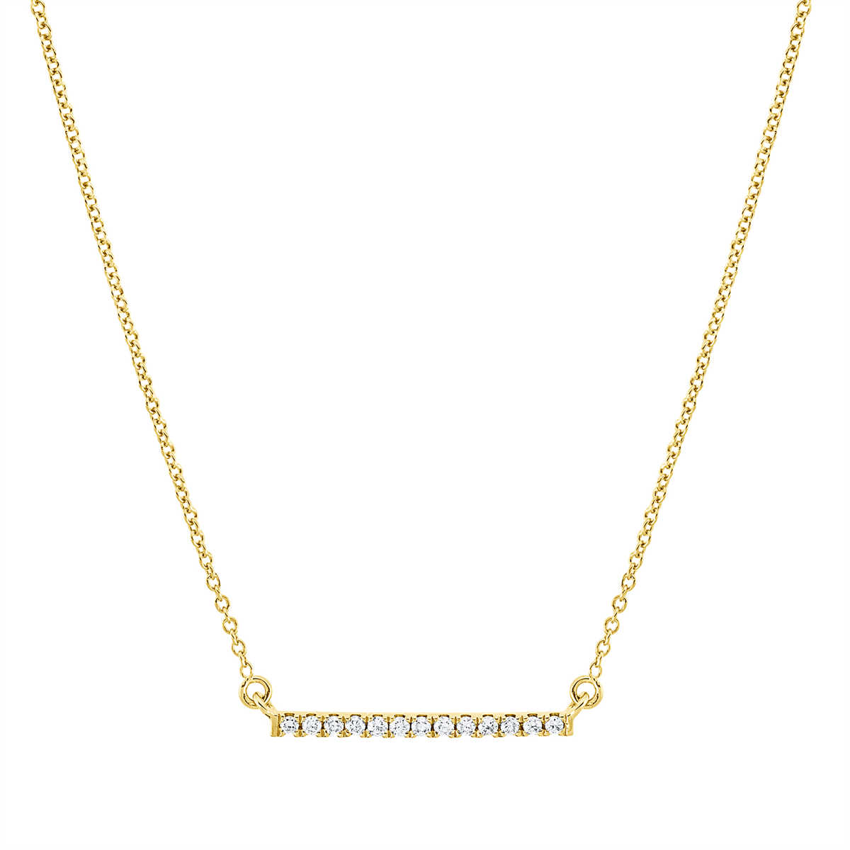 diamond full cut modern woman necklace in yellow gold