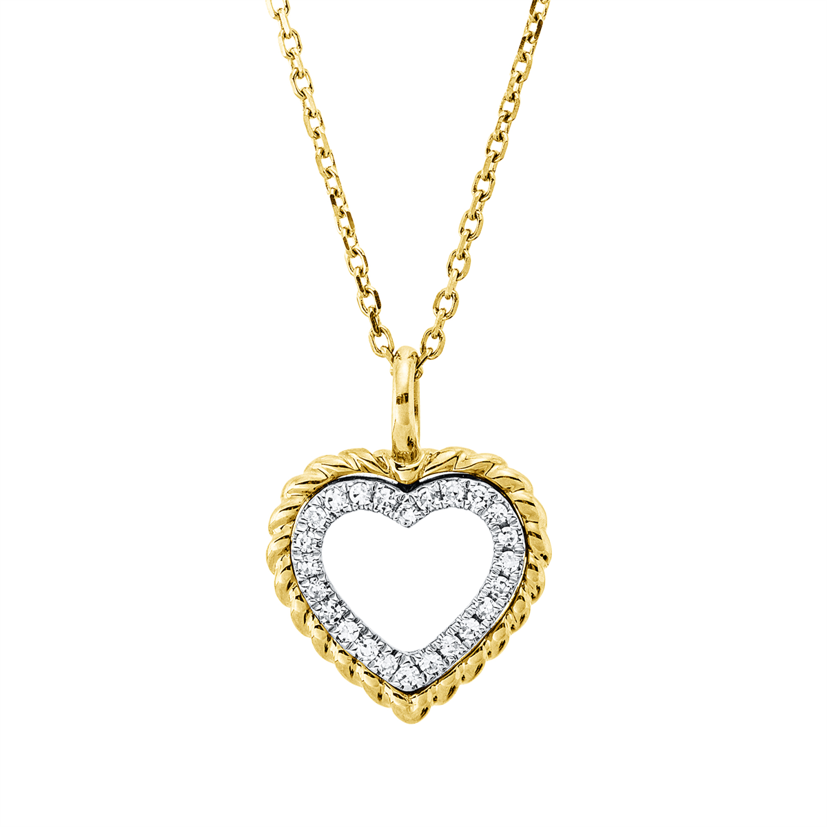 diamond single cut modern woman necklace in yellow gold / white gold