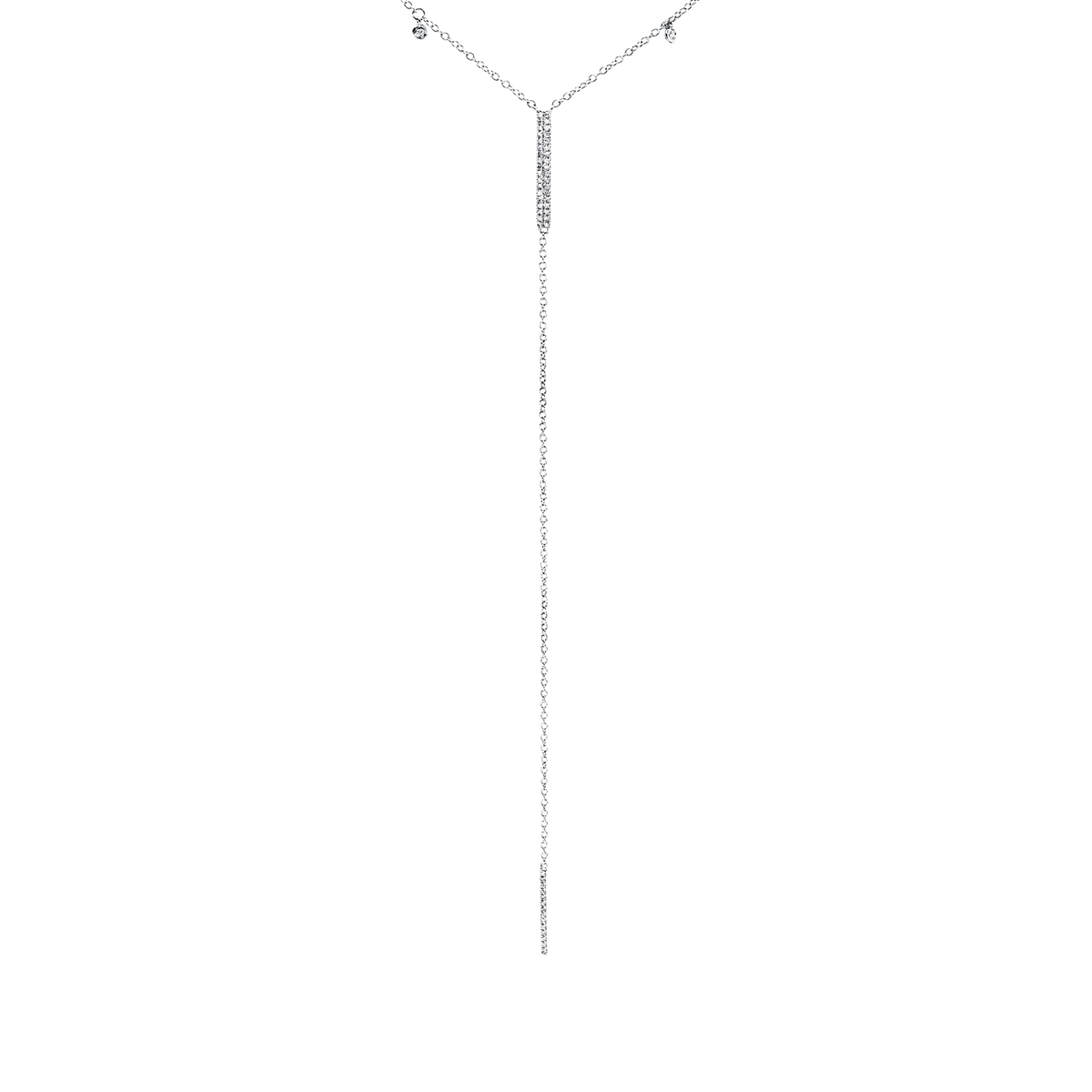 diamond full cut modern woman necklace in white gold