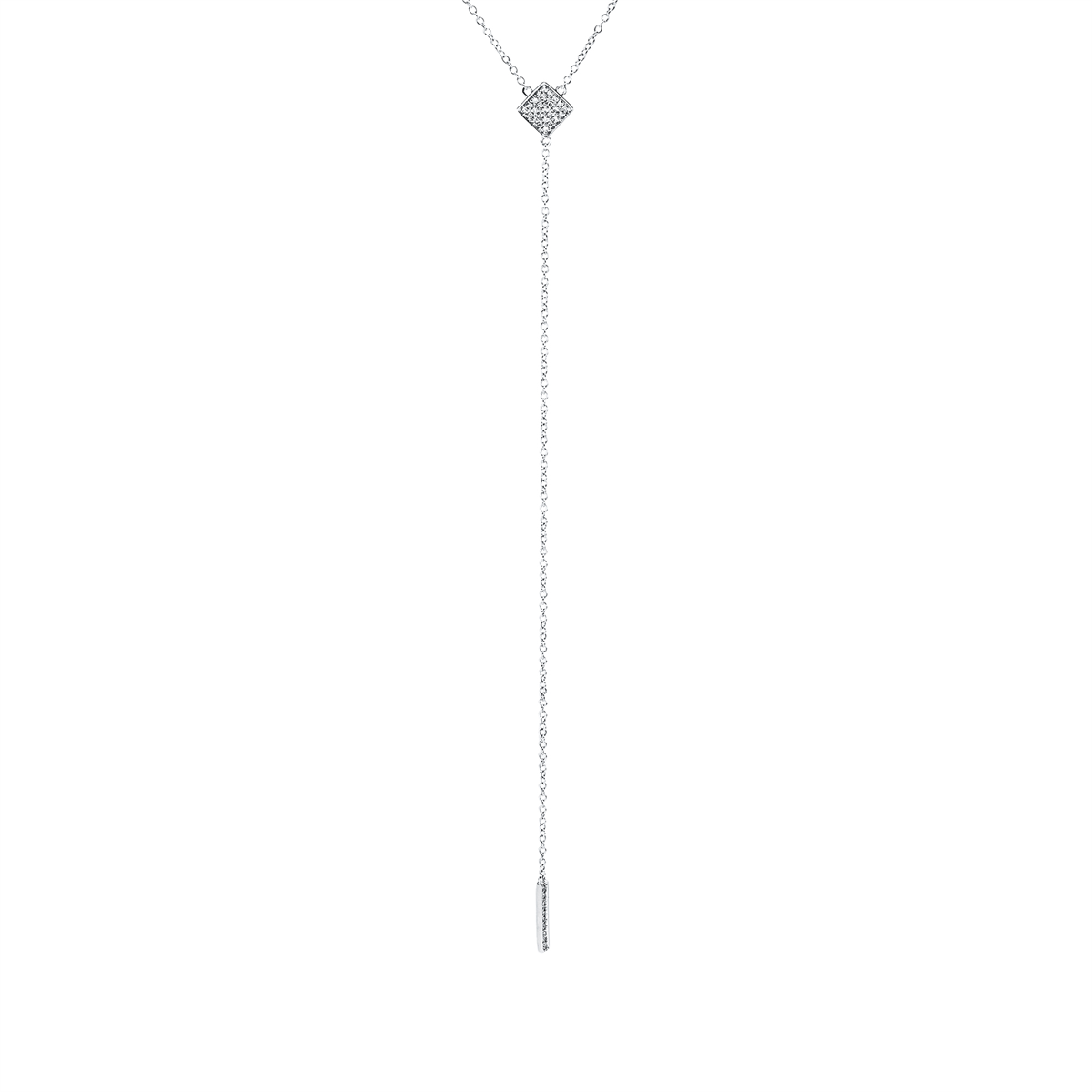 diamond single cut modern woman necklace in white gold