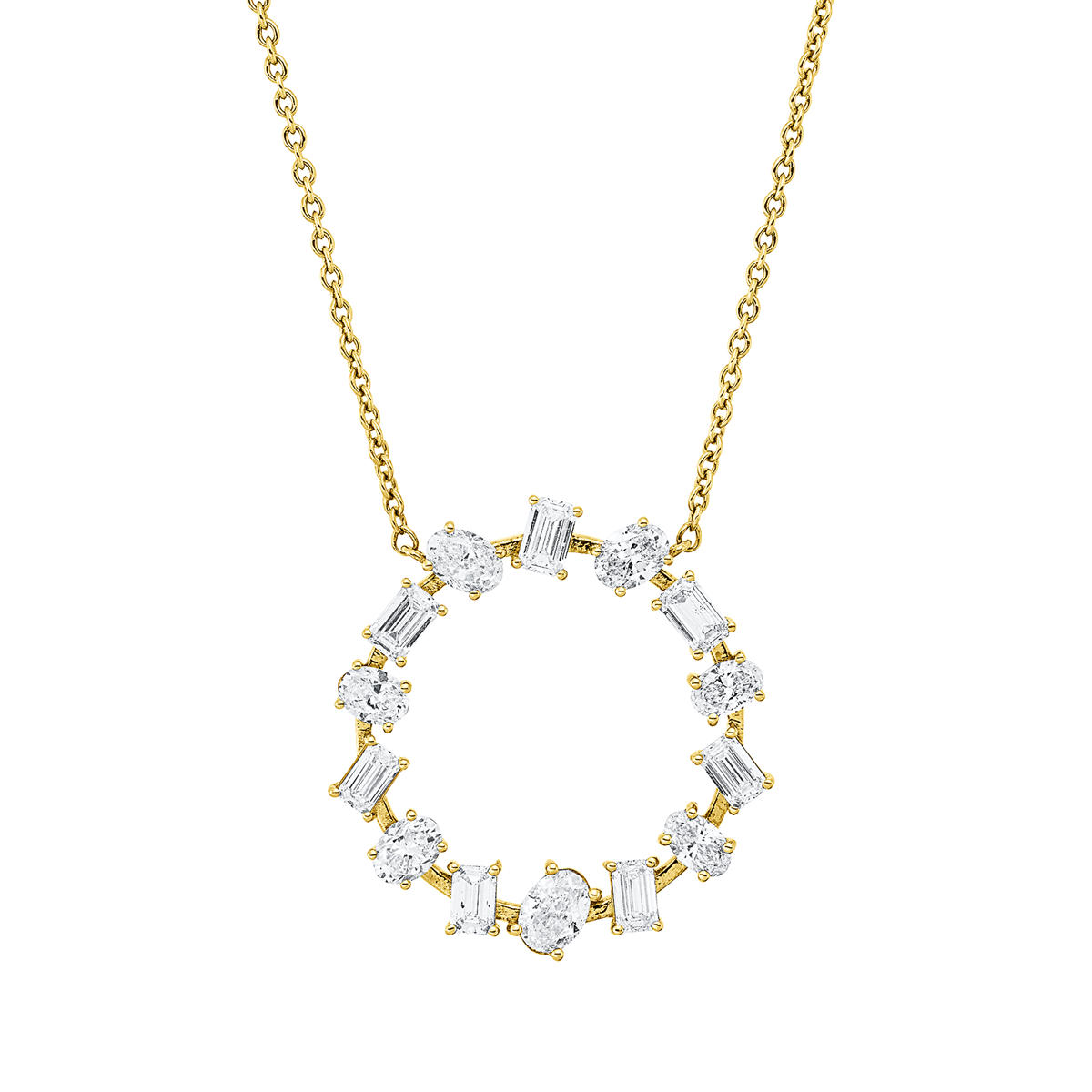oval exclusive necklace in yellow gold