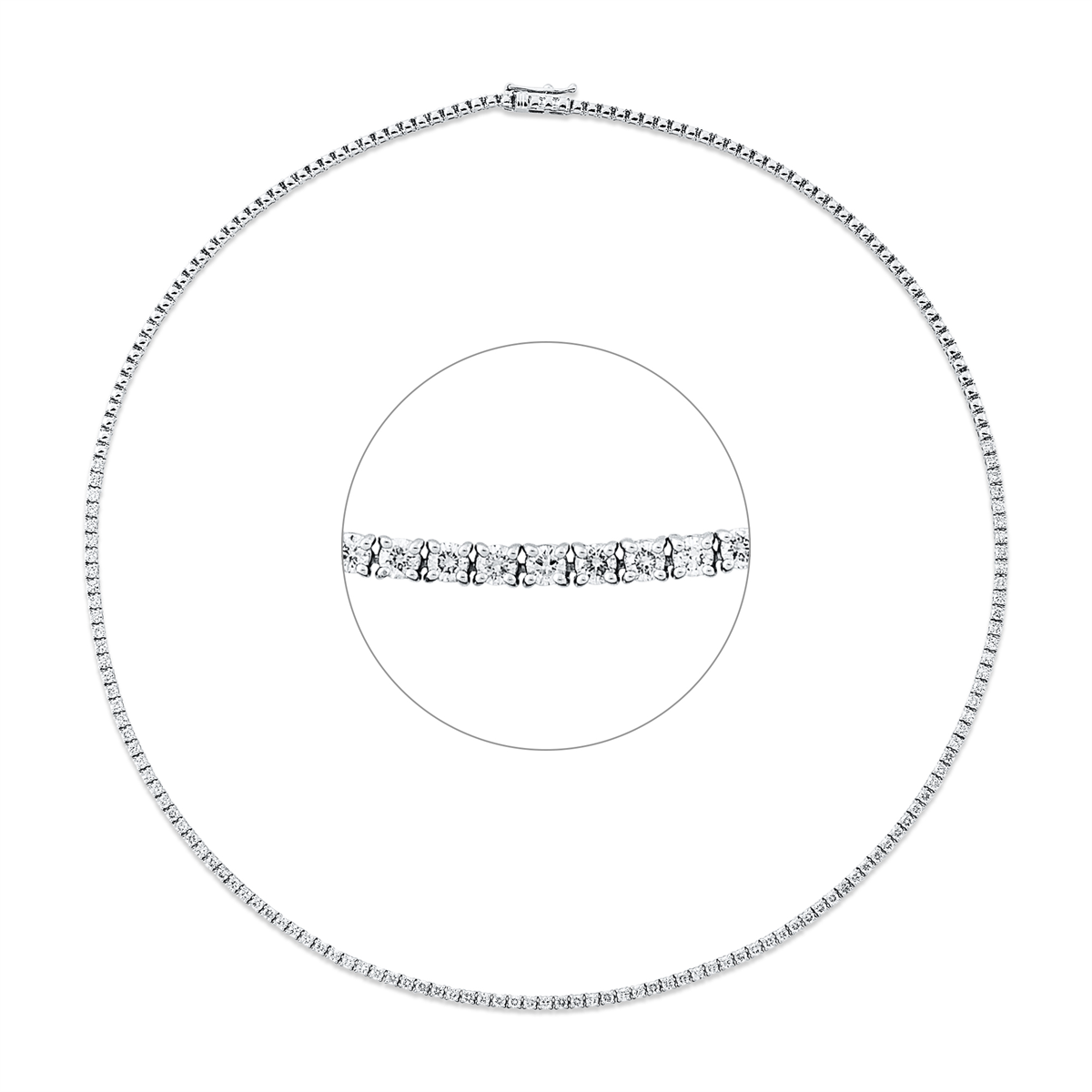 diamond full cut tennis necklace necklace in