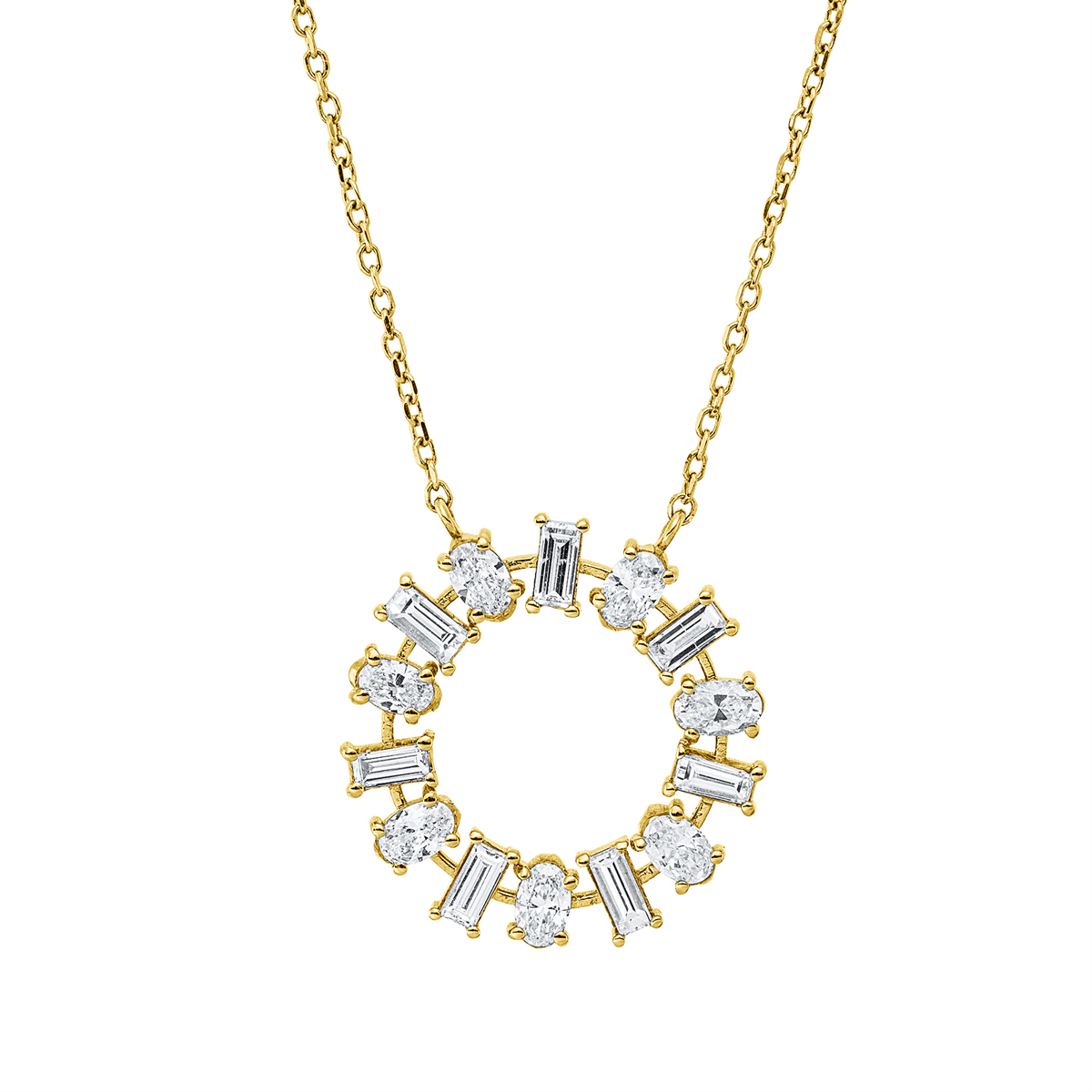 oval exclusive necklace in yellow gold