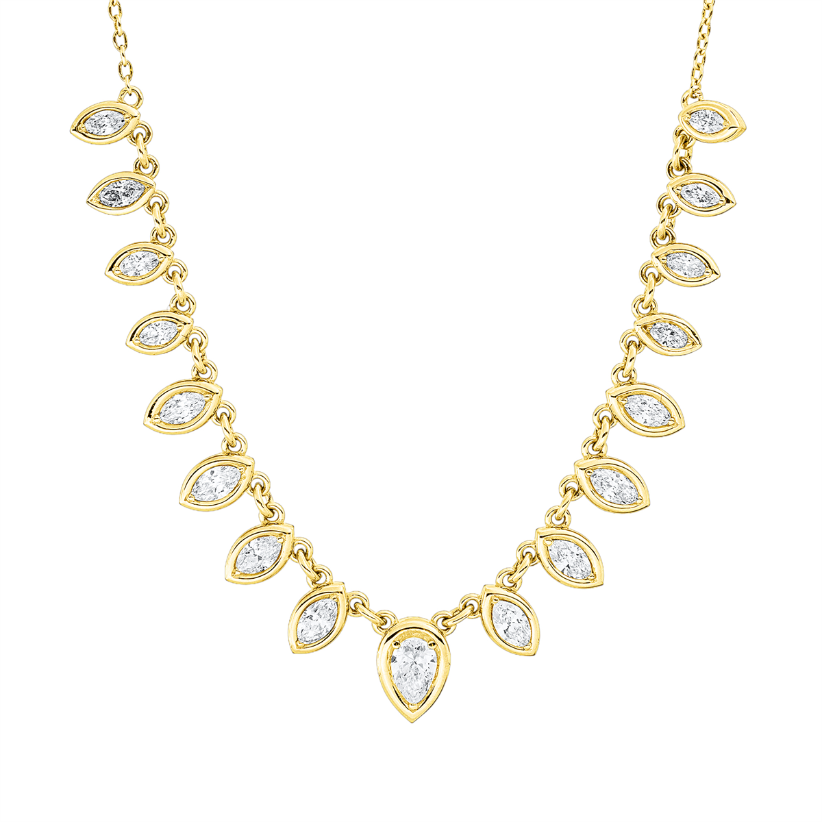 marquise exclusive necklace in yellow gold