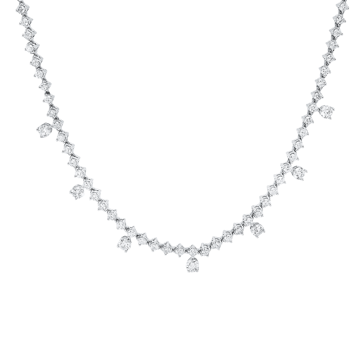 diamond full cut exclusive necklace in white gold