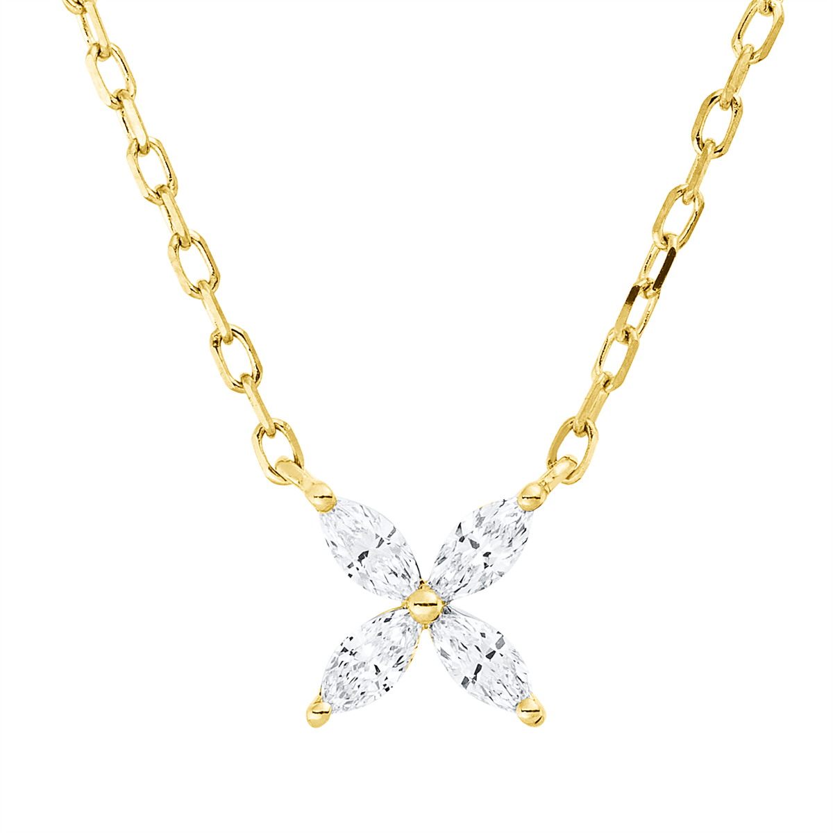 diamond full cut modern woman necklace in yellow gold