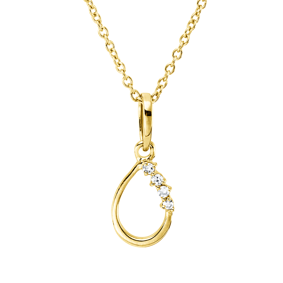 diamond single cut modern woman necklace in yellow gold
