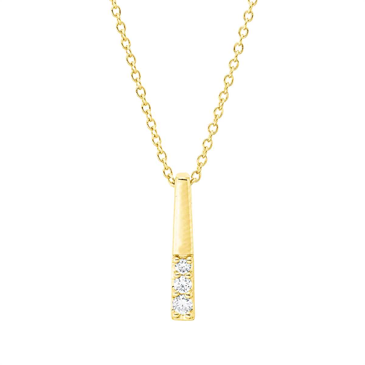 diamond full cut modern woman necklace in yellow gold