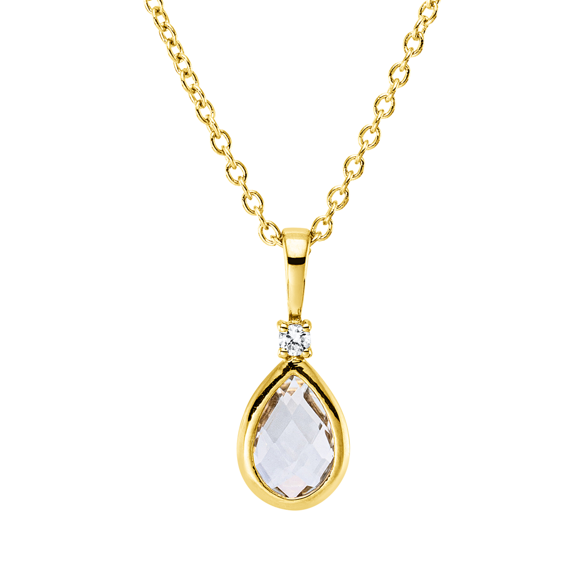 diamond full cut amethyst colored stone fashion necklace in yellow gold