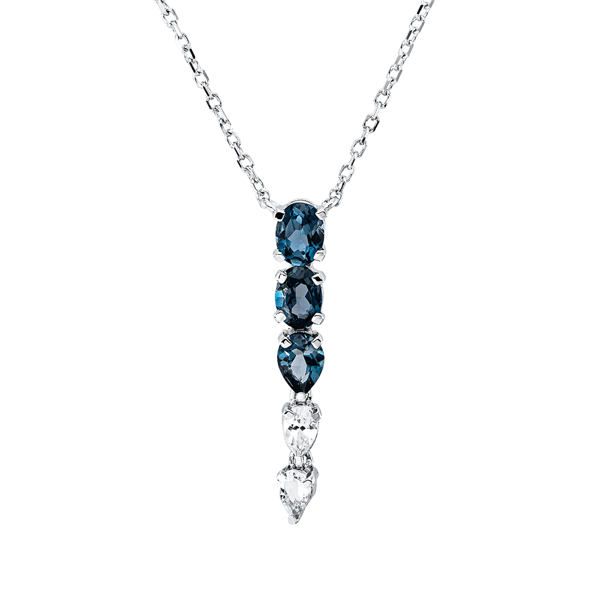 colored stone fashion necklace - 4Q918