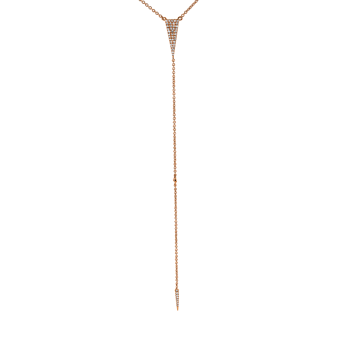 diamond full cut modern woman necklace in red gold