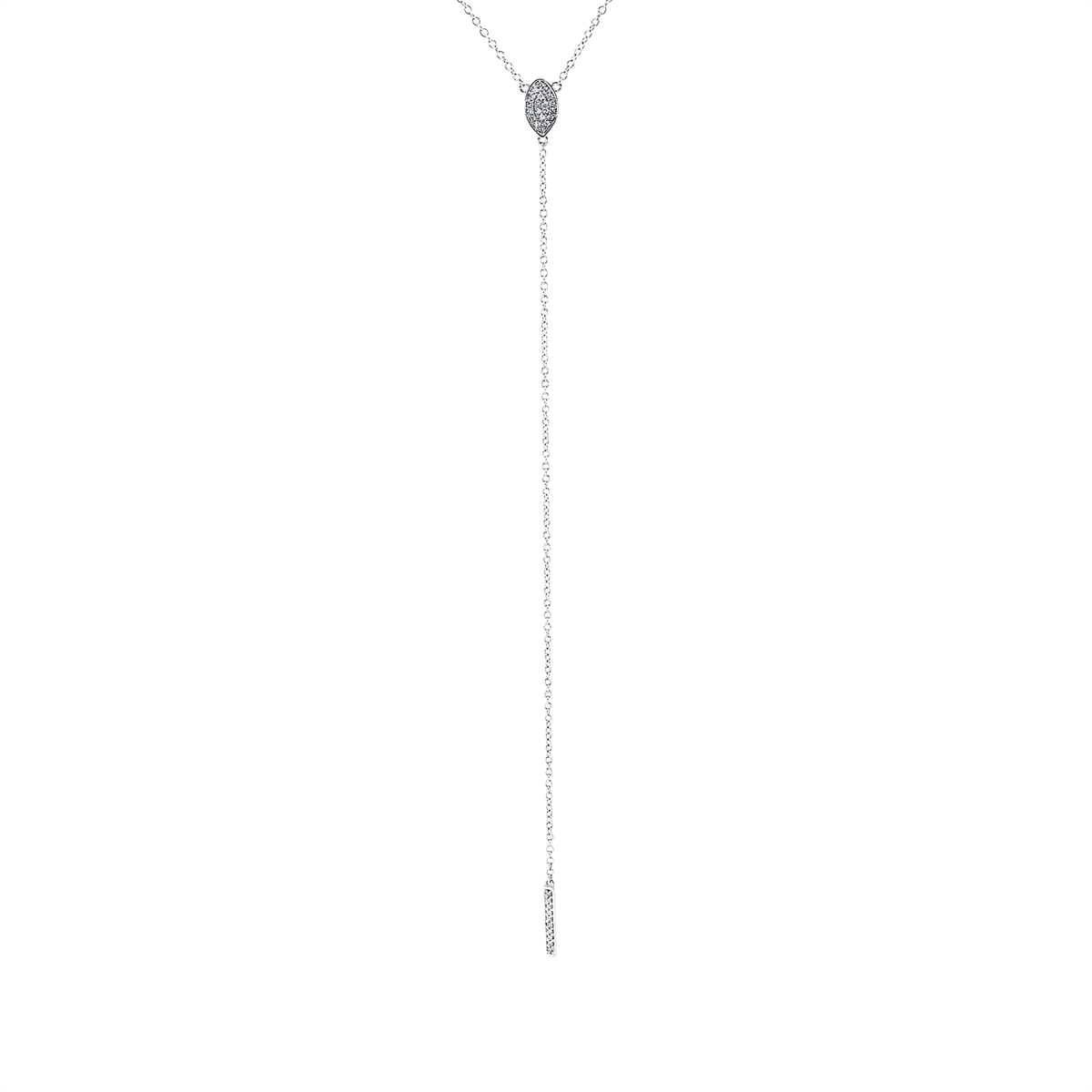 diamond single cut modern woman necklace in white gold