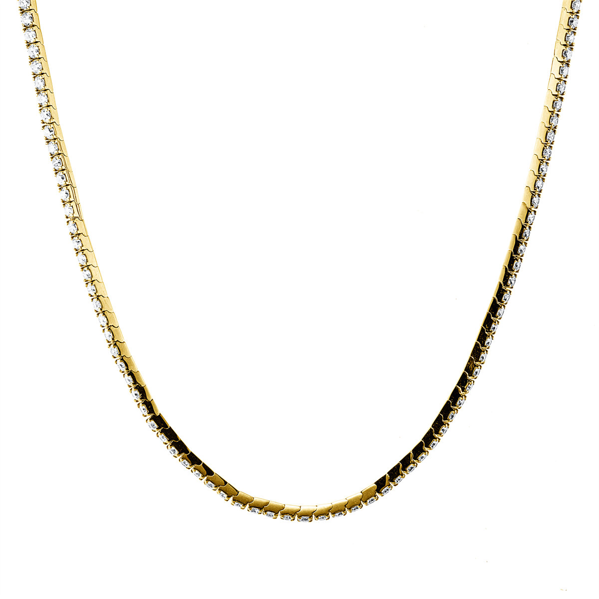 diamond full cut exclusive necklace in yellow gold