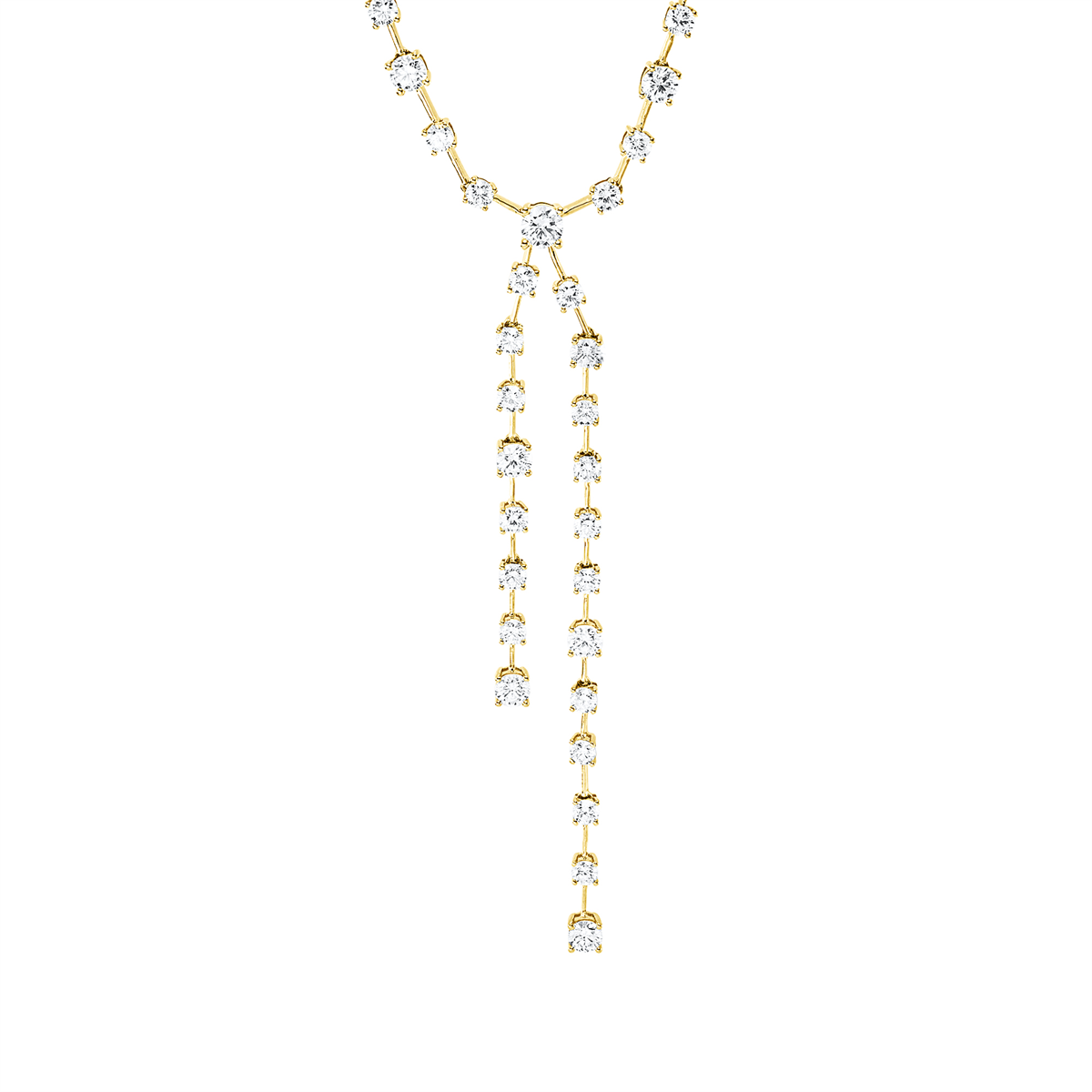 diamond full cut exclusive necklace in yellow gold