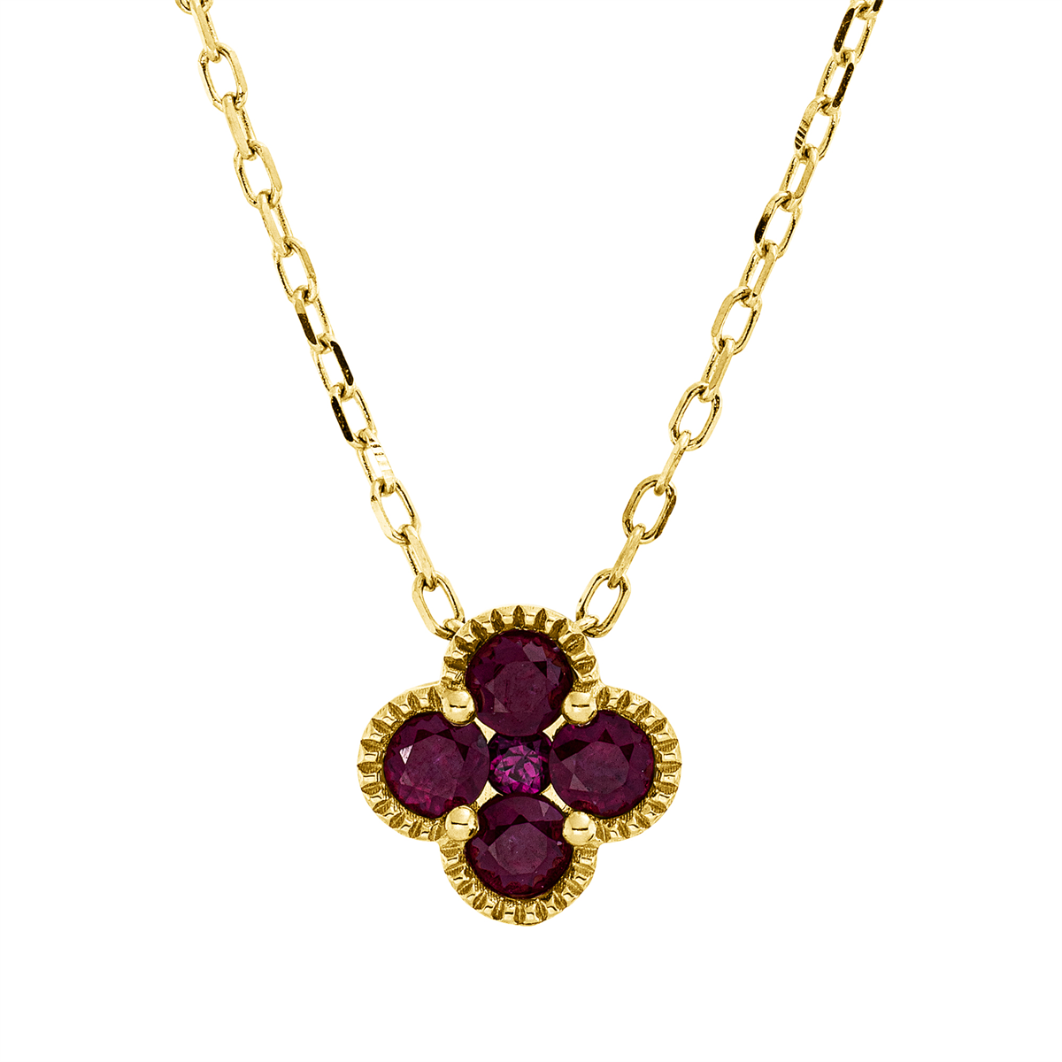 colored stone classic necklace - 4R260