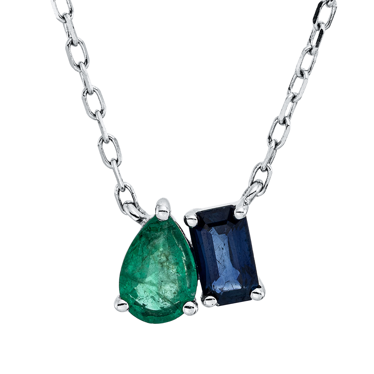 colored stone classic necklace - 4R263