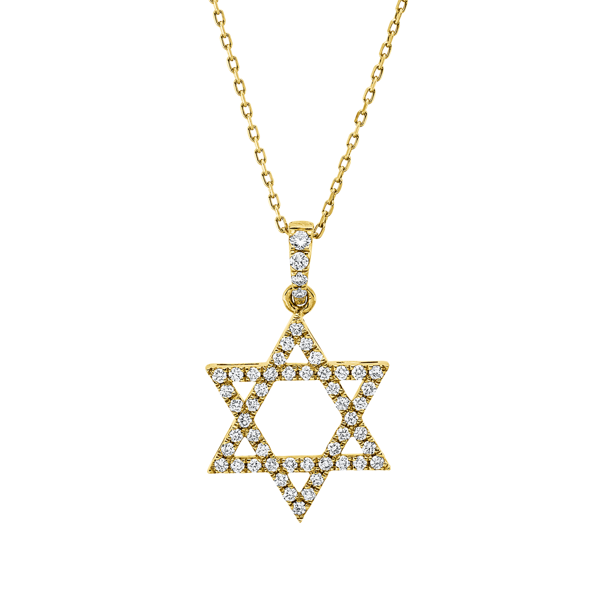 diamond full cut modern woman necklace in yellow gold