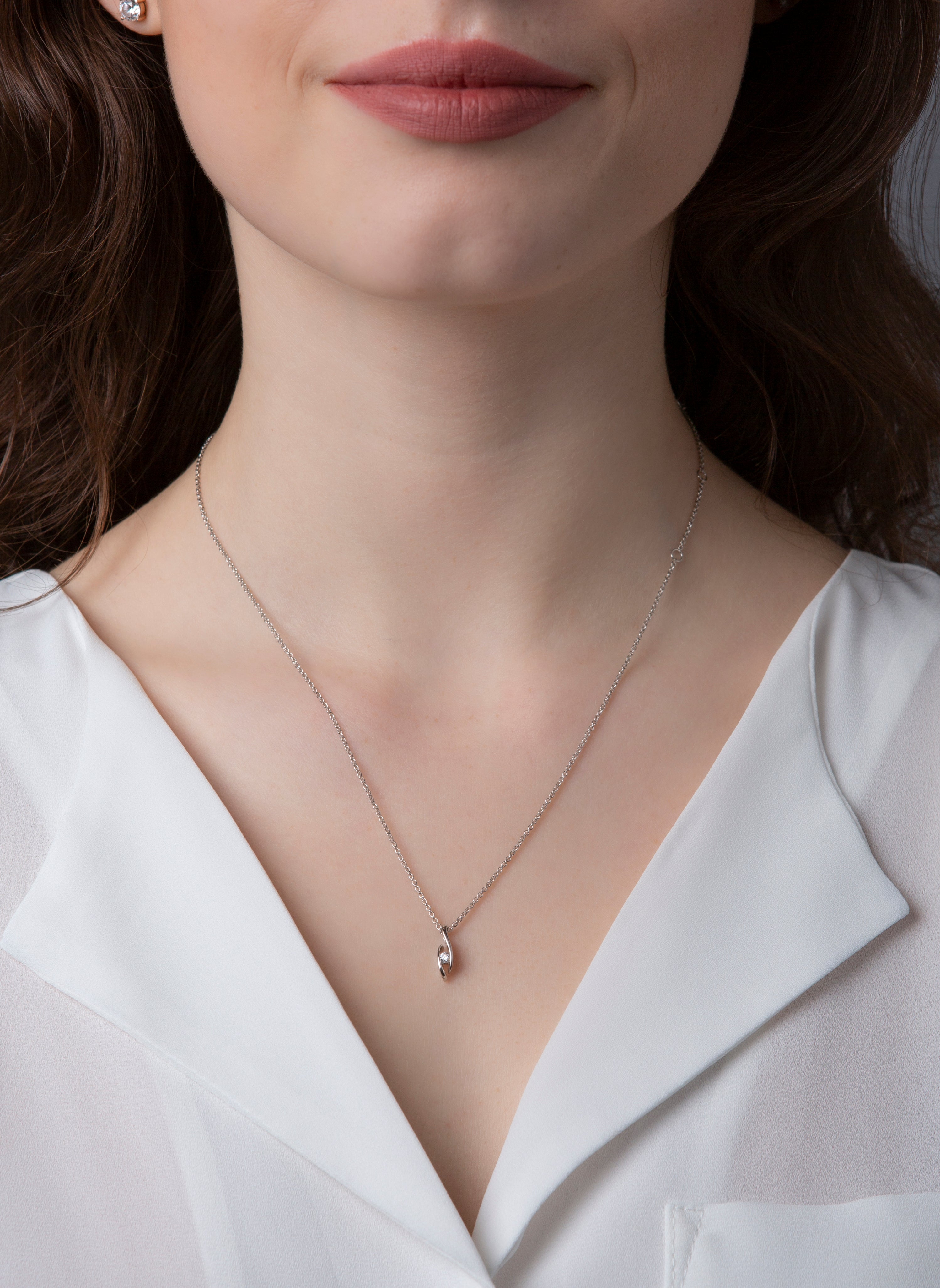 solitaire necklace - 4F368