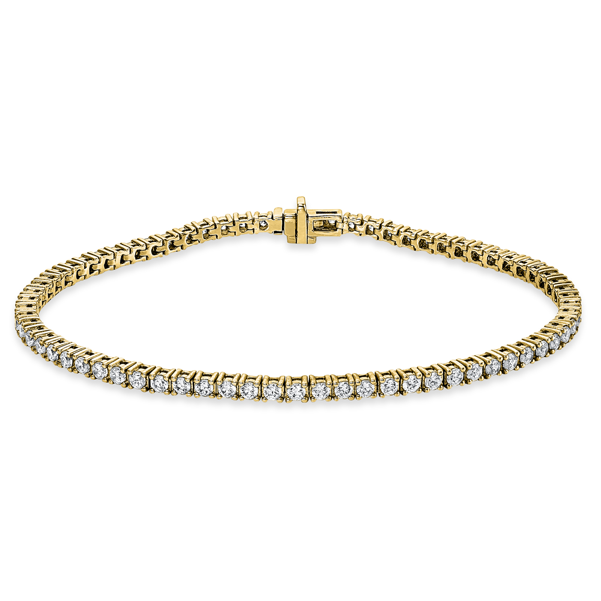 diamond full cut tennis bracelet bracelet in yellow gold