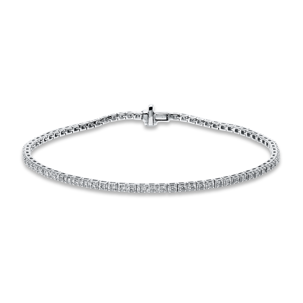diamond full cut tennis bracelet bracelet in white gold