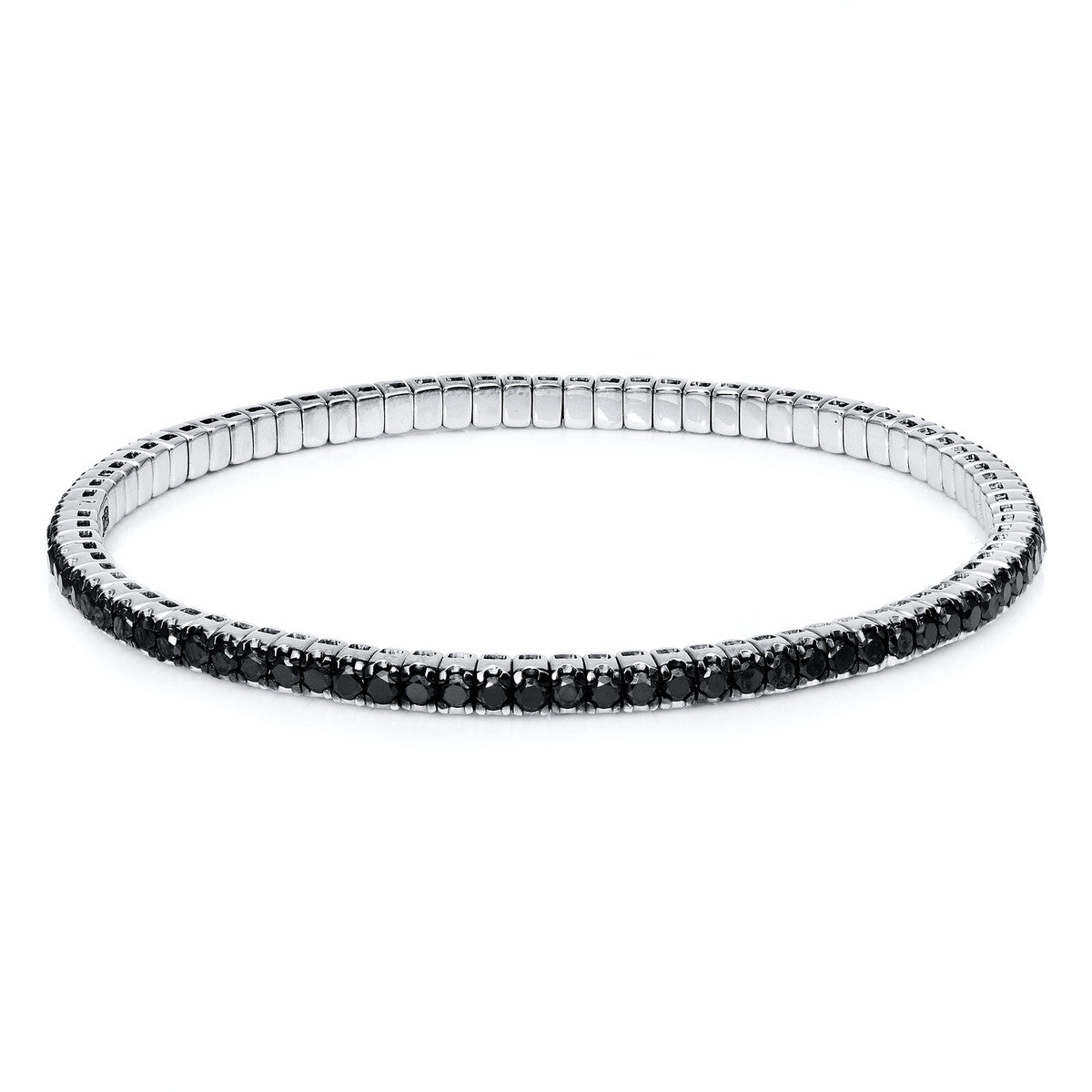 diamond full cut flex bracelet in white gold