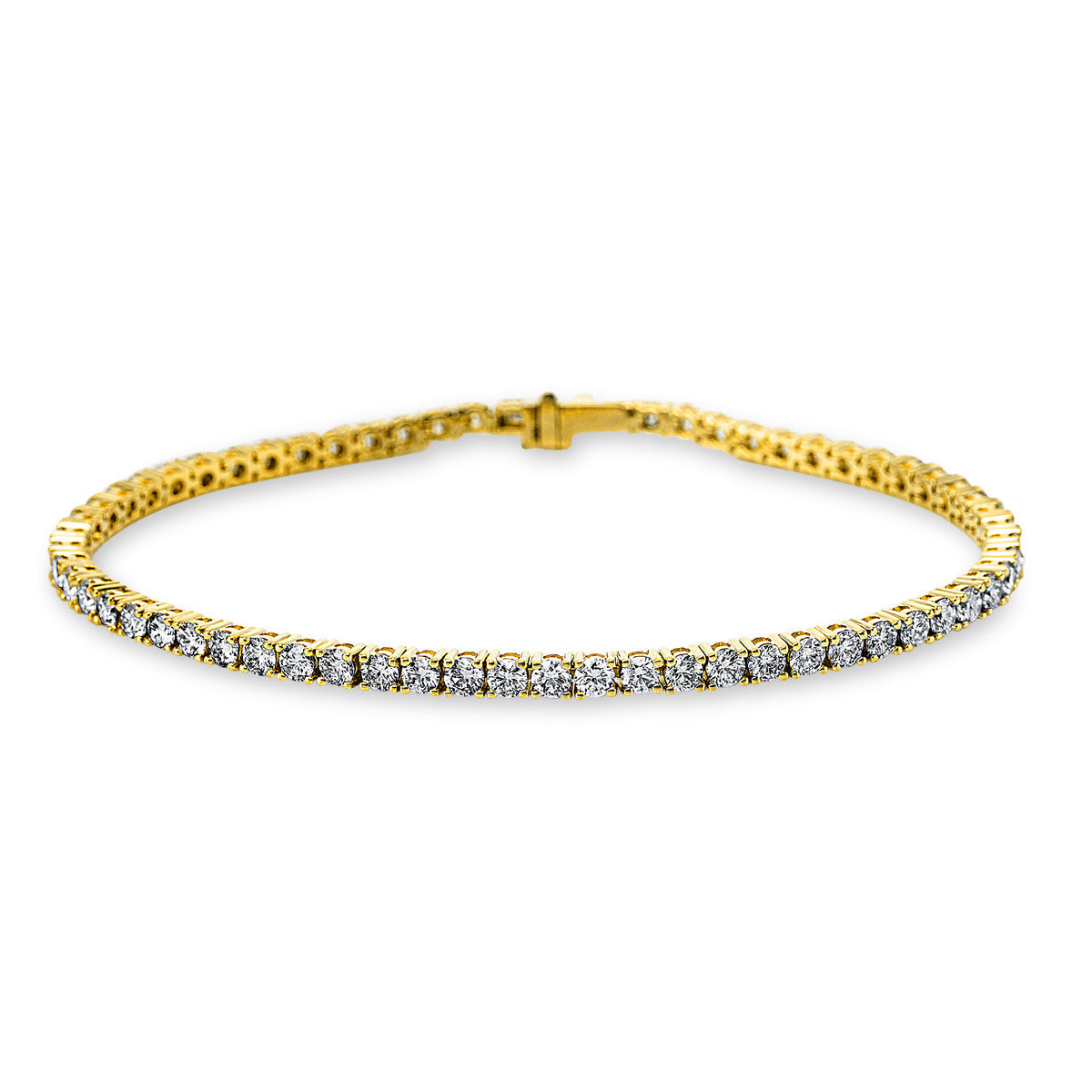 diamond full cut tennis bracelet bracelet in yellow gold / white gold