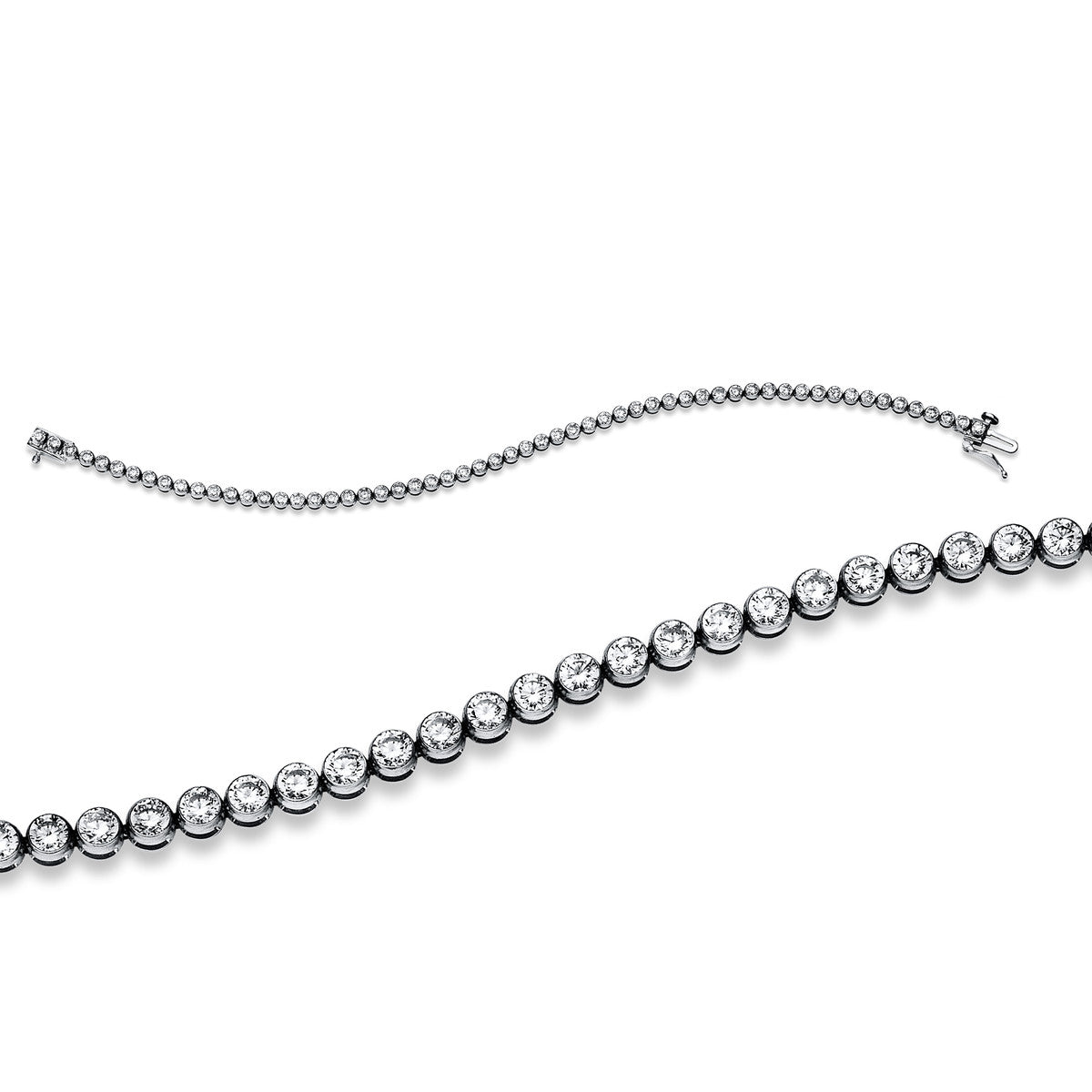 diamond full cut tennis bracelet bracelet in white gold