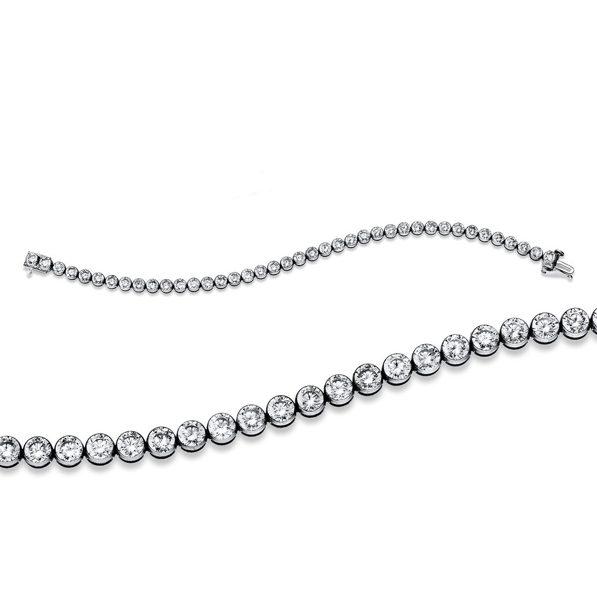 diamond full cut tennis bracelet bracelet in white gold